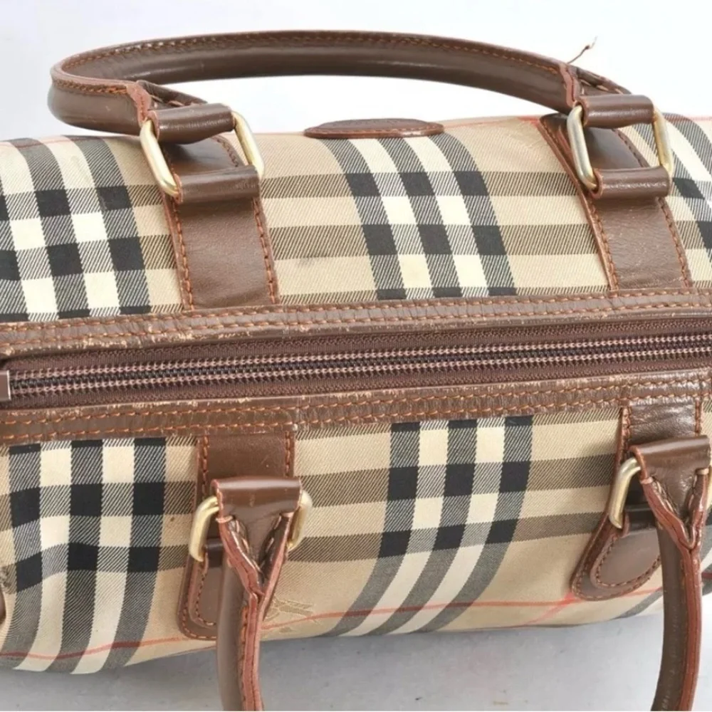 Burberry Nova Check Canvas Leather 2Way Shoulder Hand Bag Beige | Women’s | Used
